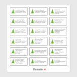 Artsy Christmas Tree 18 Individual Name Addresses<br><div class="desc">Please note if you find any of your addresses are a little lengthy (try and stick to 4 lines if possible), otherwise you can click the customise further option and use the scale down key, or change the font size to ensure the address fits within the boundaries of each contour...</div>