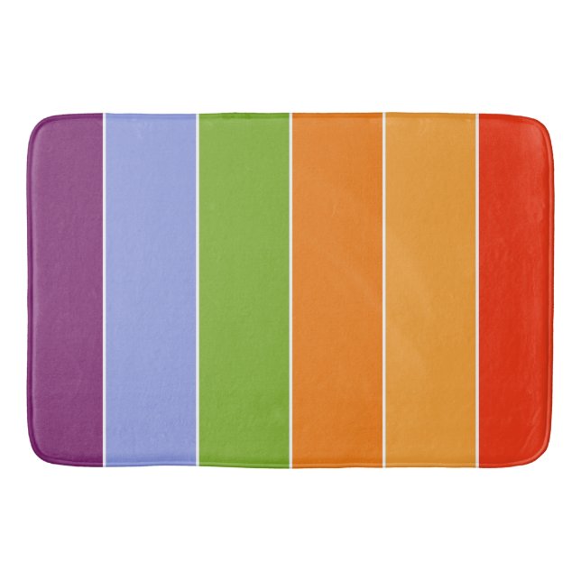 Artsy Colour Stripes  Bath Mat (Front)