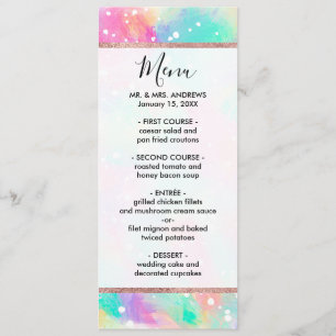 Artsy Colourful Abstract Paint Daub Polka Dots Menu