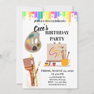 Artsy Craft Theme Invitation