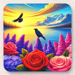 Artsy Crow Coaster