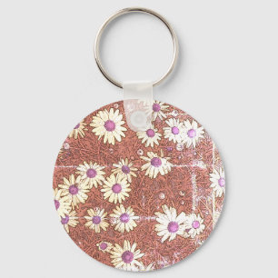Artsy Daisies Key Ring