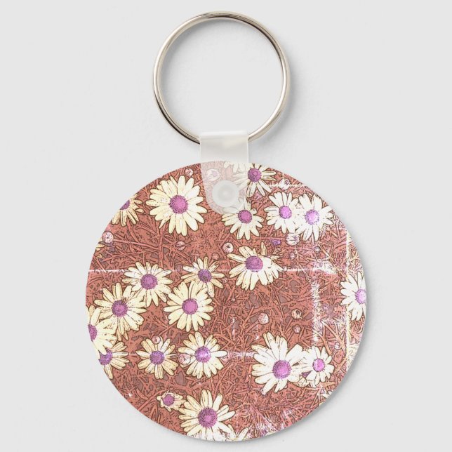 Artsy Daisies Key Ring (Front)