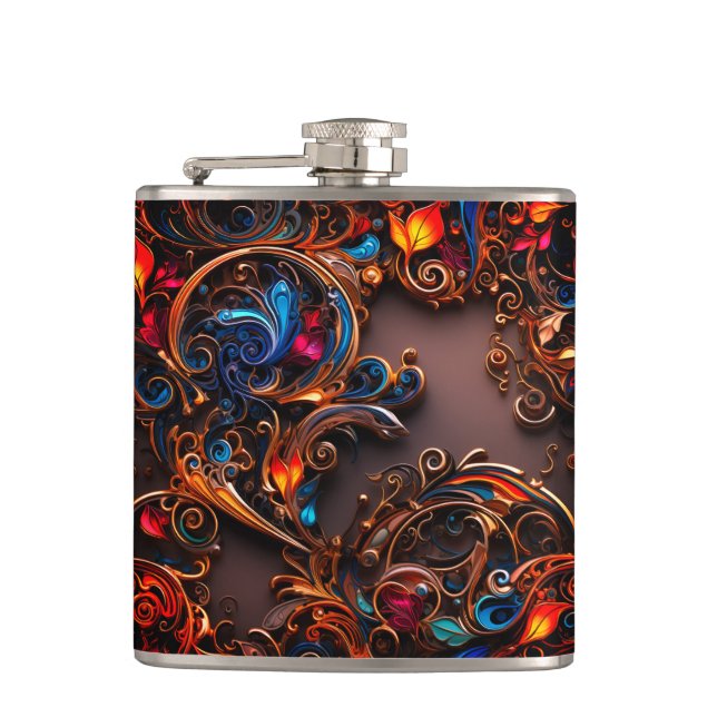 Artsy Design Hip Flask (Front)