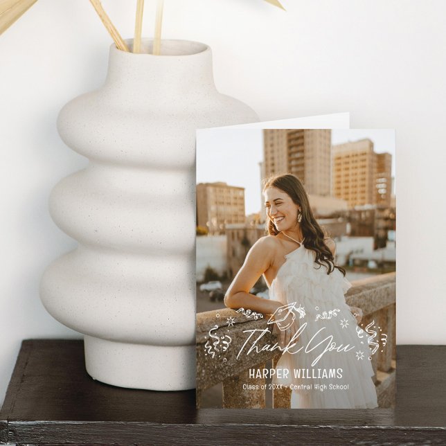 Artsy Doodles Graduation Thank You Card (Creator Uploaded)