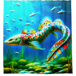 Artsy Eel  Shower Curtain
