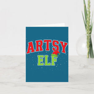 Artsy Elf Christmas Family Matching Group Xmas Act Card