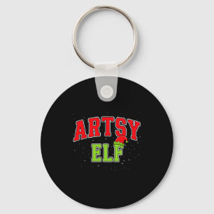 Artsy Elf Christmas Family Matching Group Xmas Act Key Ring