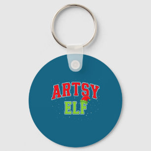 Artsy Elf Christmas Family Matching Group Xmas Act Key Ring