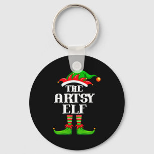 Artsy Elf Matching Family Group Christmas Party Py Key Ring