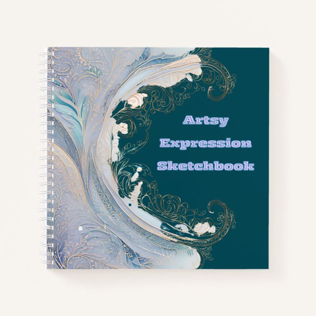 Artsy Expression Sketchbook  Notebook (Front)