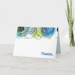 ARTSY FARTSY Bar Bat Mitzvah Thank You Card