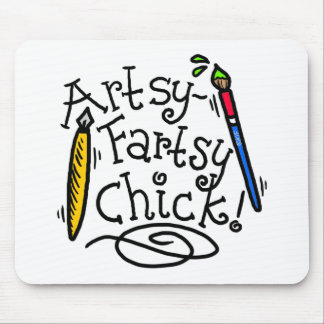Artsy-Fartsy Chick Mouse Pad
