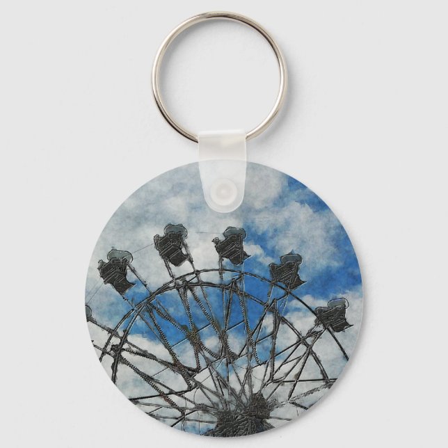 Artsy Ferris Wheel Key Ring (Front)