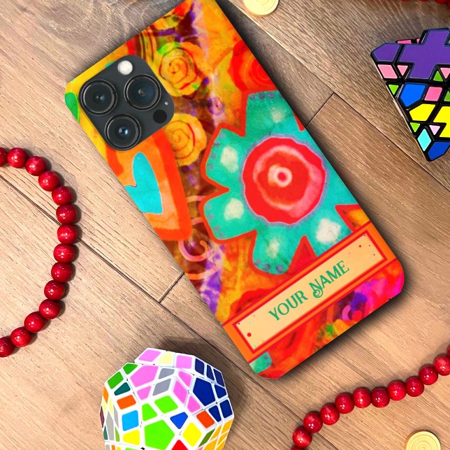 Artsy Floral. Fun Whimsical Colourful Inspirivity Case-Mate iPhone Case (Creator Uploaded)