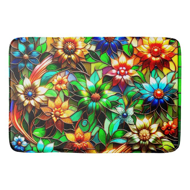 Artsy Flower Bath Mat (Front)