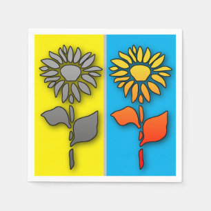 Artsy Flowers Cocktail Napkins