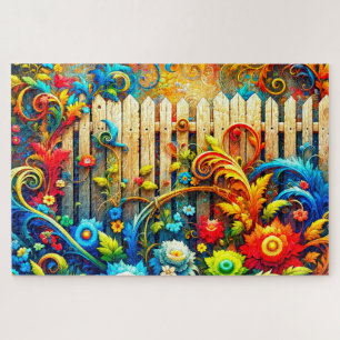 Artsy Flowers Jigsaw Puzzle
