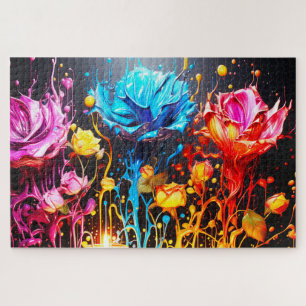 Artsy Flowers Jigsaw Puzzle