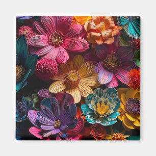 Artsy Flowers Magnet