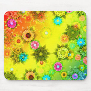 Artsy Flowers Mouse Pad