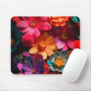 Artsy Flowers Mouse Pad