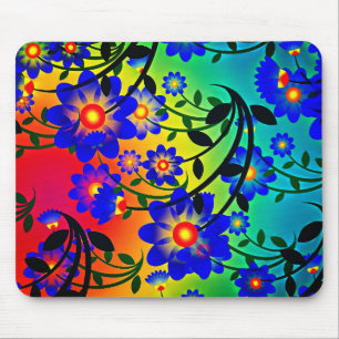 Artsy Flowers Mouse Pad