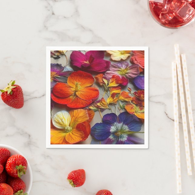 Artsy Flowers Napkin (Insitu)