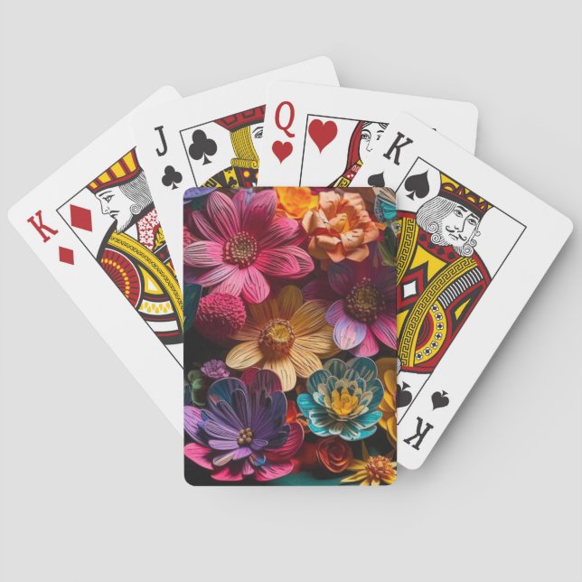 Artsy Flowers Playing Cards (Back)