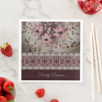 Artsy Foral Patterned Napkin