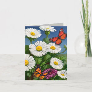 Artsy Fun Daisies And Butterflies Card