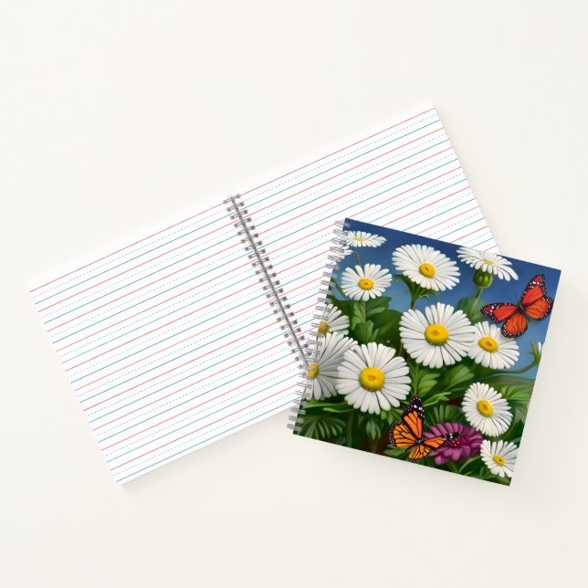 Artsy Fun Daisies And Butterflies Notebook (Inside)