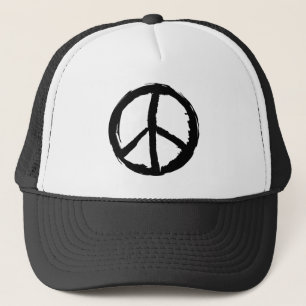 artsy fun PEACE SIGN Trucker Hat