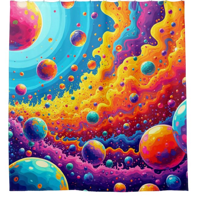 Artsy Galaxy Shower Curtain (Front)