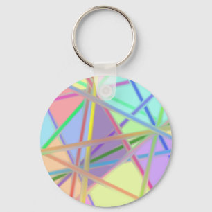 Artsy Glass Threads Abstract Key Ring