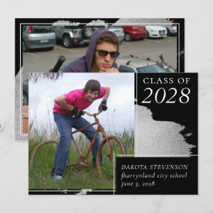 Artsy Graduate   Charming Abstract Splash 2 Photo Announcement