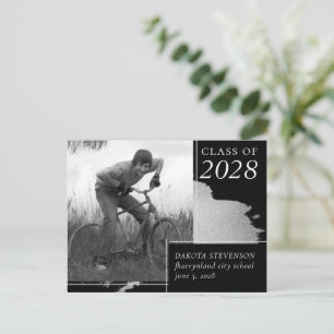 Artsy Graduation   Abstract Splash Photo Thank You Postcard