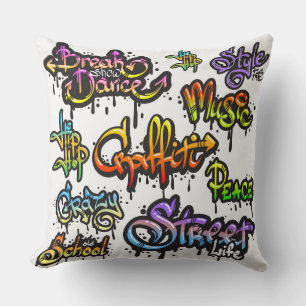 Artsy Graffiti Cushion