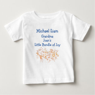 Artsy Grandma's Little Bundle of Joy Personalise Baby T-Shirt