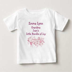 Artsy Grandma's Little Bundle of Joy Personalise Baby T-Shirt