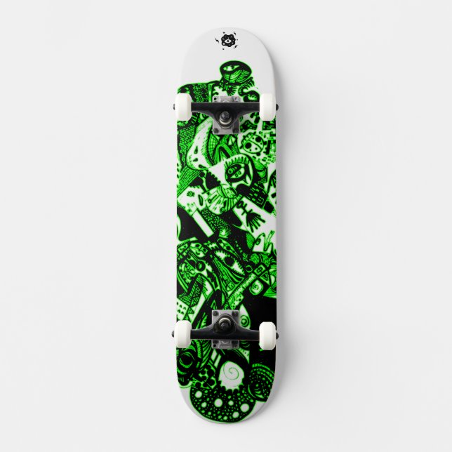 Artsy Green Skateboard (Front)