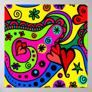 Artsy Heart Design Poster