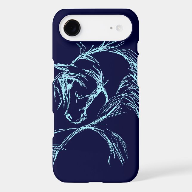 Artsy Horse Head Sketch Case-Mate iPhone Case (Back)