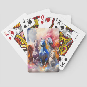 Artsy Horses Playing Cards