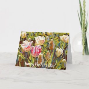 Artsy Impressionist Tulips Mother's Day Card