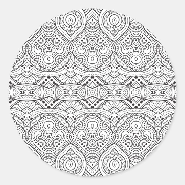 Artsy Inspired Design Classic Round Sticker (Front)