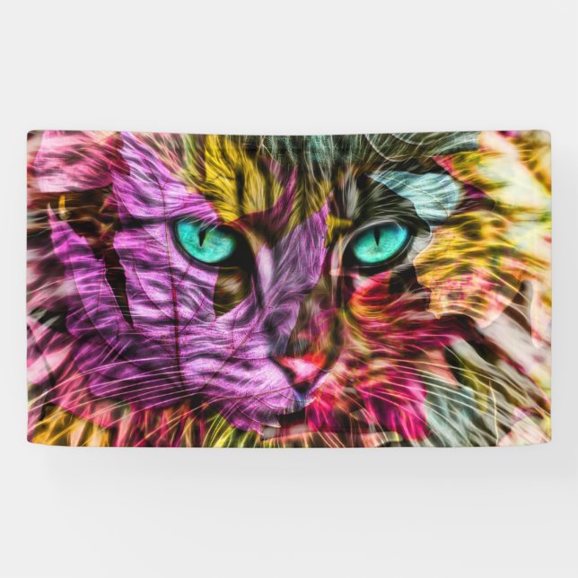 Artsy Kitty Cat  Banner (Horizontal)