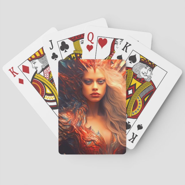 Artsy Lady Playing Cards (Back)