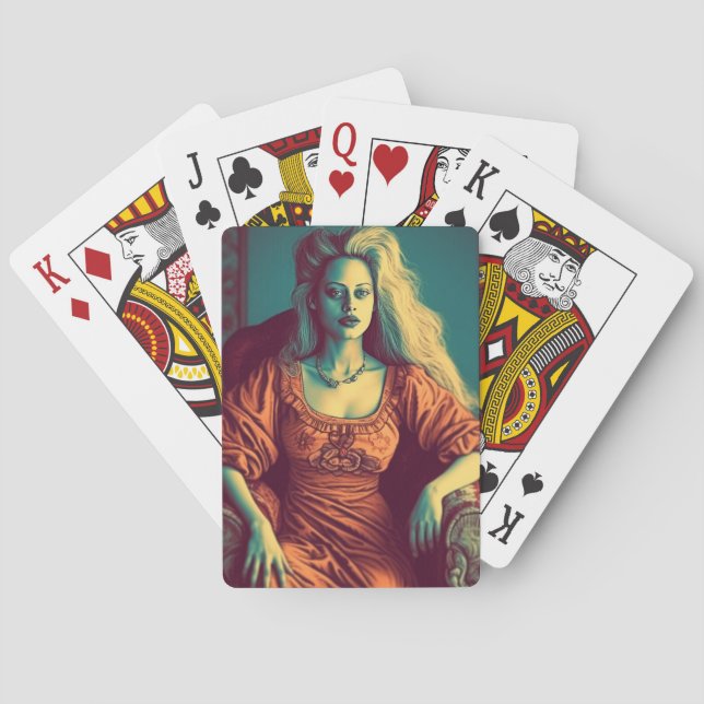 Artsy Lady Playing Cards (Back)