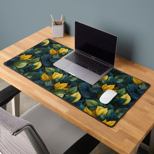 Artsy Leaves Design Desk Mat (Office 2)